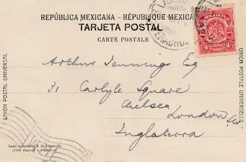 Mexique 1904: post card Vera Cruz to London