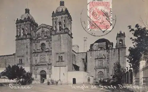 Mexico 1927: post card Daxaca, Pueblo to Offenbach