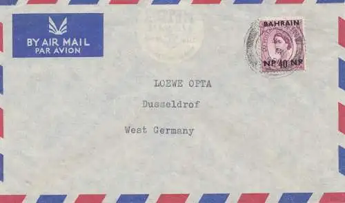 Bahrain: air mail to Düsseldorf, Fa. Loewe