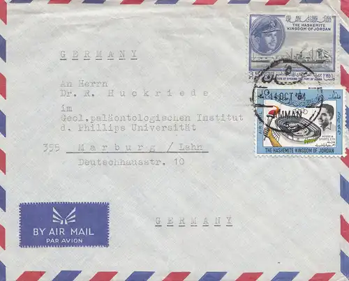 Jourdain: Amman 1964: air mail to Marburg