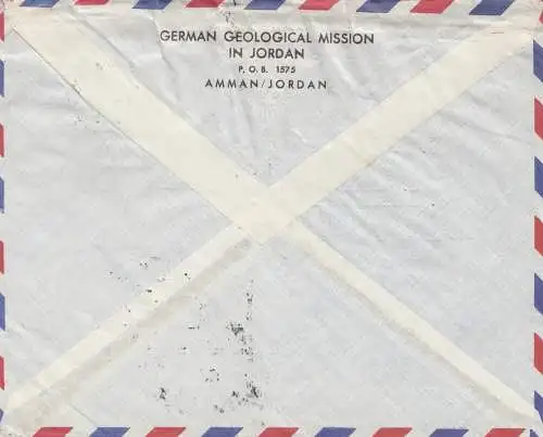 Jordan:  Amman 1964: air mail to Marburg