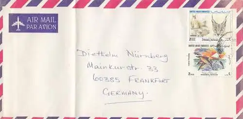 Abu-Dhabi, letter to Frankfurt