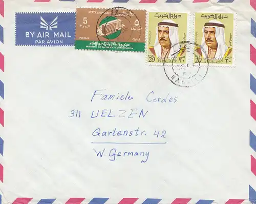Kuweit: 1988 par air mail to Uelzen