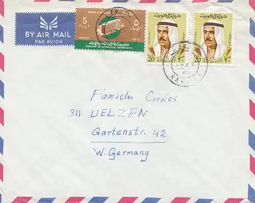 Kuweit: 1988 par air mail to Uelzen