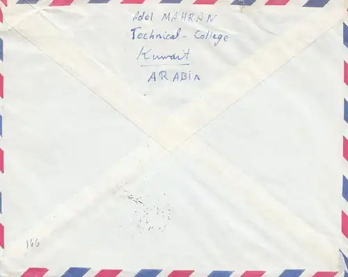 Kuweit: 1988 par air mail to Uelzen