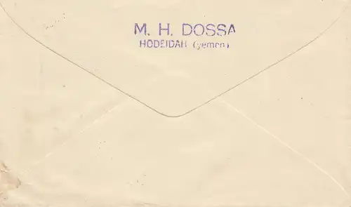 Yemen Hodeidah 1947 to Marburg/Nouveau-ville Zone US