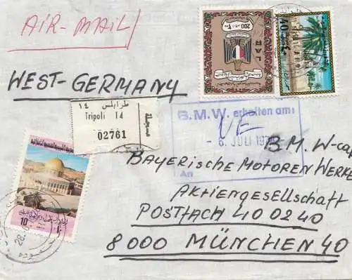 Libya: registered Tripoli 1978 to BMW München