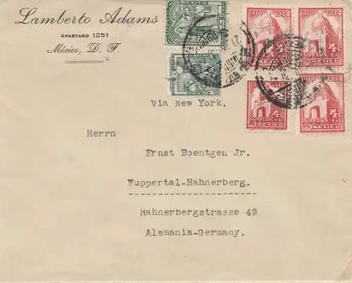 Mexico letter to Wuppertal-Hahnerberg