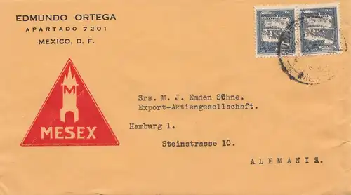 Mexico letter to Hambourg. .