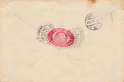 Mexico 1937: registered to Berlin - Stadtbank