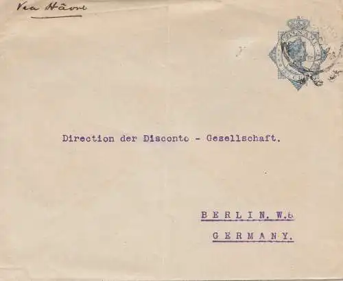 Surinam: letter U8 to Berlin.