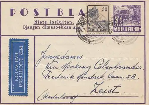 Ned. Indie 1939: air mail to Zeist/Holland