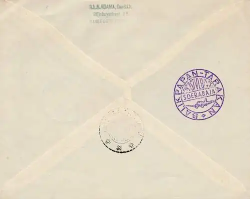 Ned. Indie 1937: air mail first flight Tarakan-Soerabaja