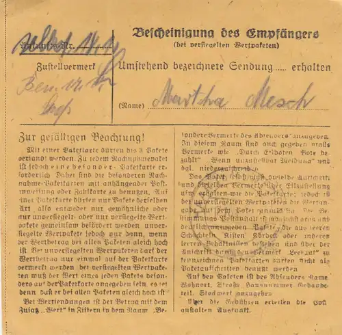 BiZone Carte de paquet 1948: Munich-Pasing n. Haar avant Munich, Auto-booker