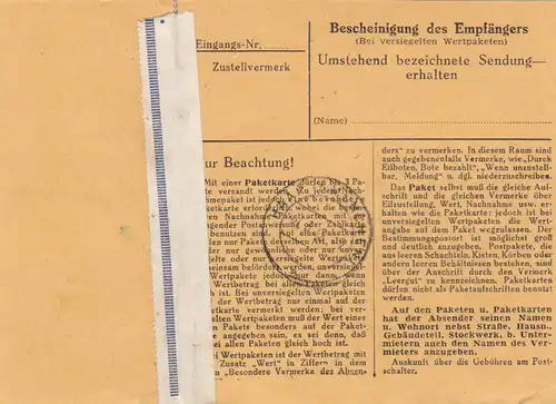 Carte de paquet 1948: Buchloe d'après Eglfing