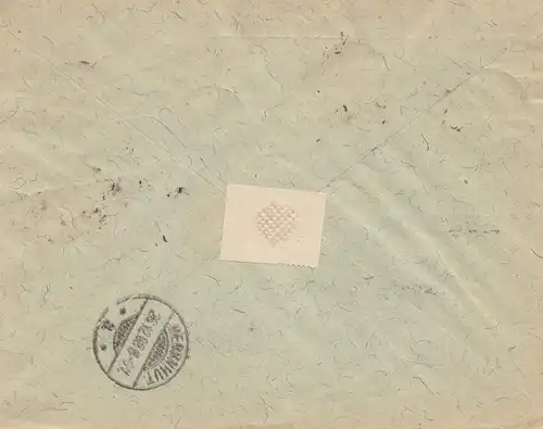 Surinam 1898_ regostered Paramaribo to Herrhut/Germany