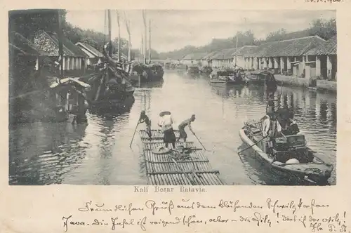 Ned. Indie 1900: post card Batavia to Gera/Germany