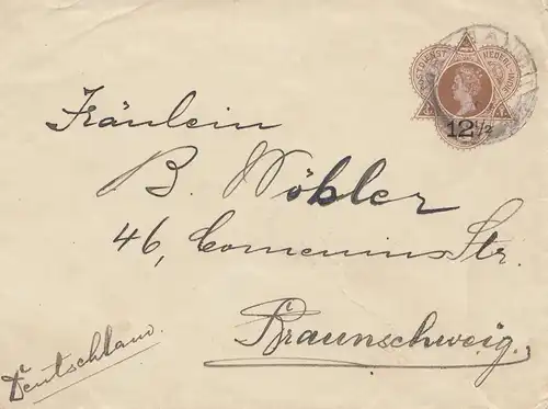 Ned. Indie 1909: cover used in Penang to Braunschweig