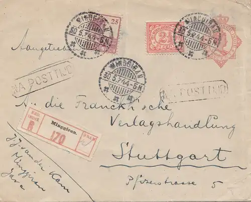 Ned. Indie 1924: registered Minggiran to Stuttgart