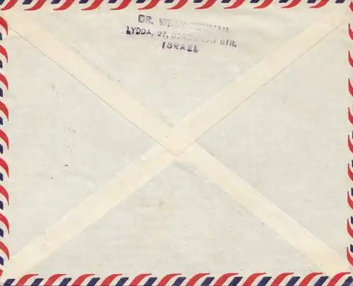 Israel: air mail Lydda to Senftenberg - DDR