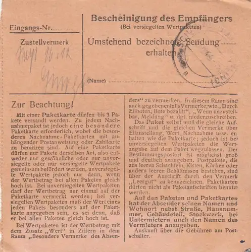 Carte forfait 1946: Tegernsee a Schönau b. Bad Aibling