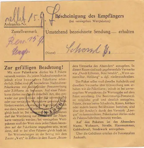 BiZone Carte de paquet 1948: Mühldorf a Haar b. Munich