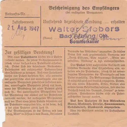 Carte forfait 1947: Bad Tölz vers Bad Aibling