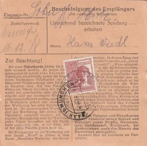 Carte de paquet: Puchhausen vers Putzbrunn