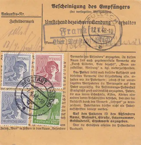 Carte forfait 1948: Neustadt a Pullach bei Munich