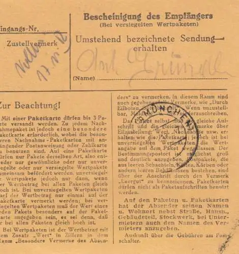 Carte de paquet BiZone: Achenmühle selon établissement Eglfing, cheveux