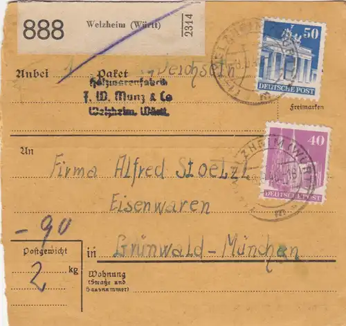 Carte de paquet BiZone 1948: Alzheimer après Grünwald-Munich