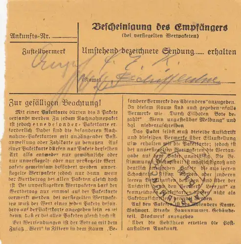 Carte de paquet 1948: Kraiburg vers Haar b. Munich