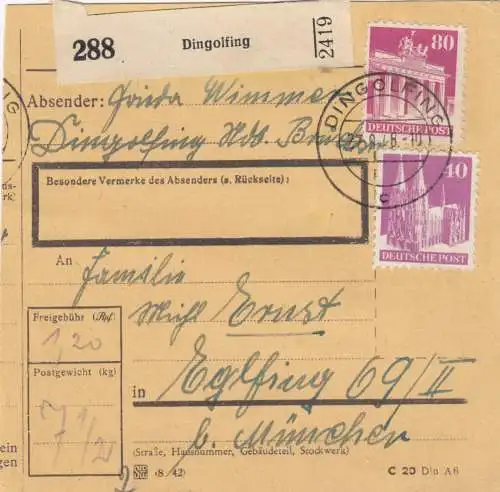 Carte de paquet BiZone 1948: Dingolfing a Eglfings