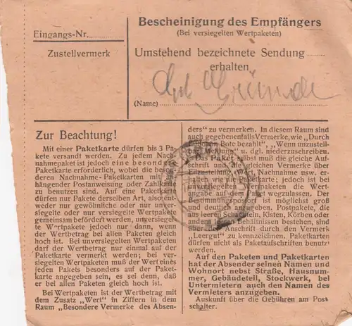 Carte de paquet BiZone 1948: Sous-lind par cheveux, infirmière