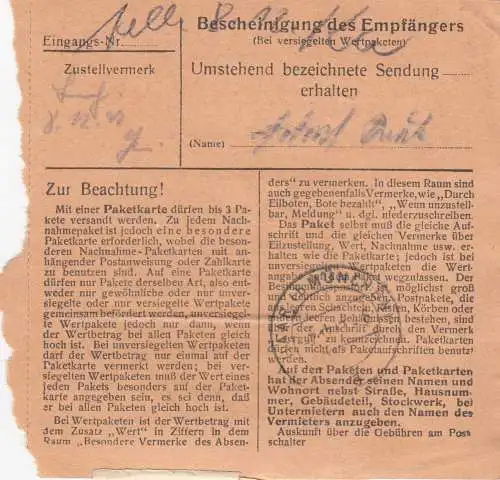 Carte de paquet: Mainburg vers Haar bei Munich