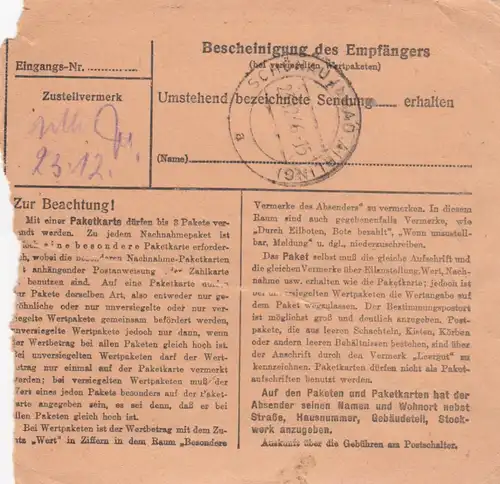 Carte de crédit 1946: Bad Aibling vers Schönau