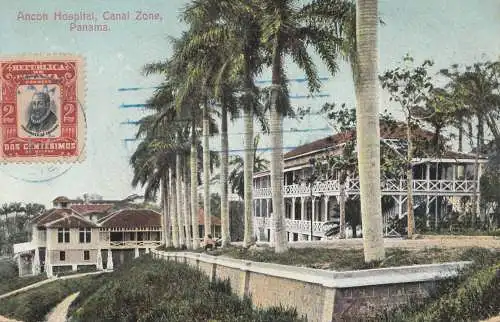 Panama post card Ancon Hospital to Berlin