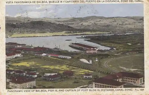 Panama 1925: post card: view Balboa to Brugg/Switzerland