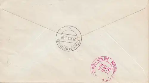 Panama 1951: Registered air mail to Waldershof