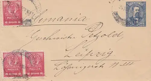 Paraguay 1890: letter to Leipzig