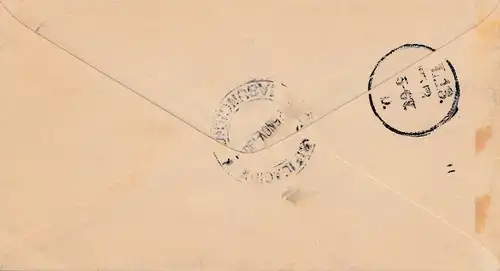 Paraguay 1890: letter to Leipzig.