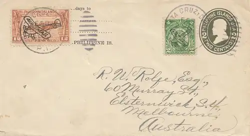 Philippines 1934: air mail to Australia/Melbourne