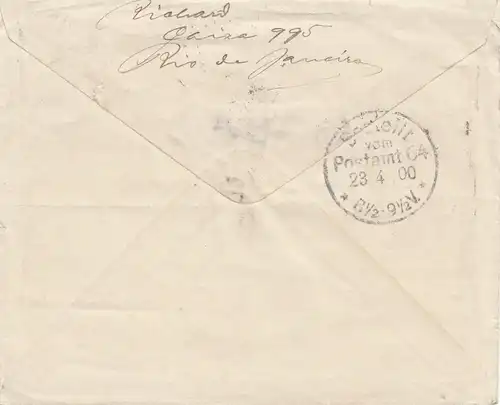 Brazil: Rio de Janeiro 1900 Paquebot to Berlin