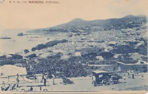 Madeira 1908: Funchal post card to Stuttgart