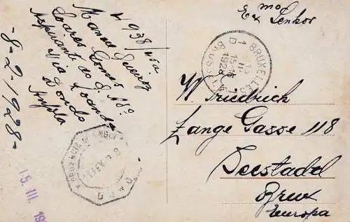 Angola 1928: post card Loanda to Seestadel