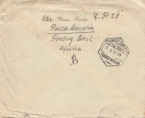 Mocambique 1947: Pallo Amelia to Waldshut