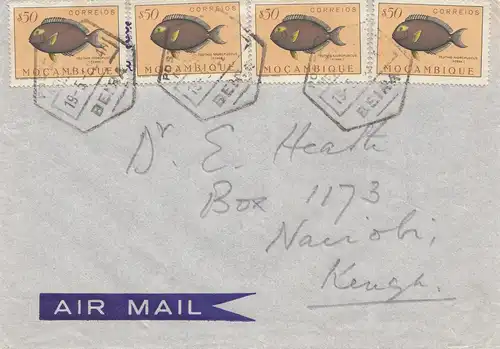 Mozambique 1952: Beira via air mail to Nairobi