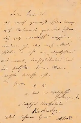 Saint Vincent 1901: poost card adress Barbade to Dambeck/Berlin