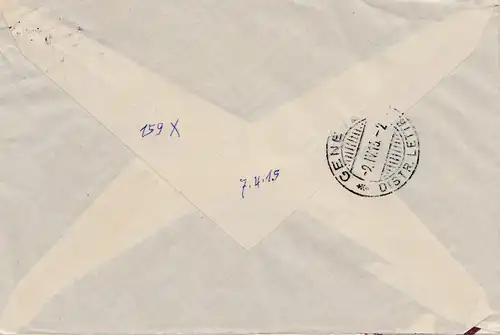 Mocambique 1915 letter to Genf/Switzerland, interessting cancel