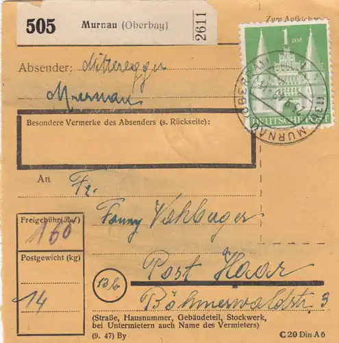 Carte de paquet BiZone 1948: Murnau après les cheveux
